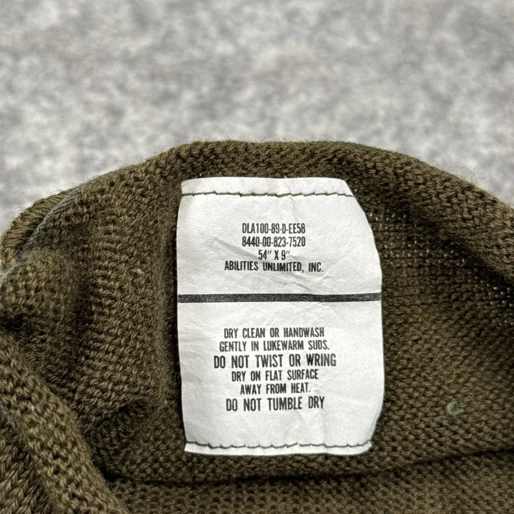 Military Issue Tactical Scarf Neck Warmer 100% Wool Olive Drab Green Winter Cold